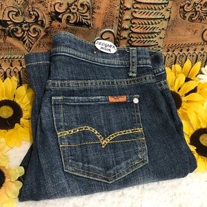 Vertigo Paris Crystal Blue Jeans Size 4 GUC!